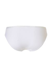 Witte bikinislipjes voor dames met een gladde textuur, voorzien van een zachte tailleband waarin de merknaam "O'Neill" is gedrukt.