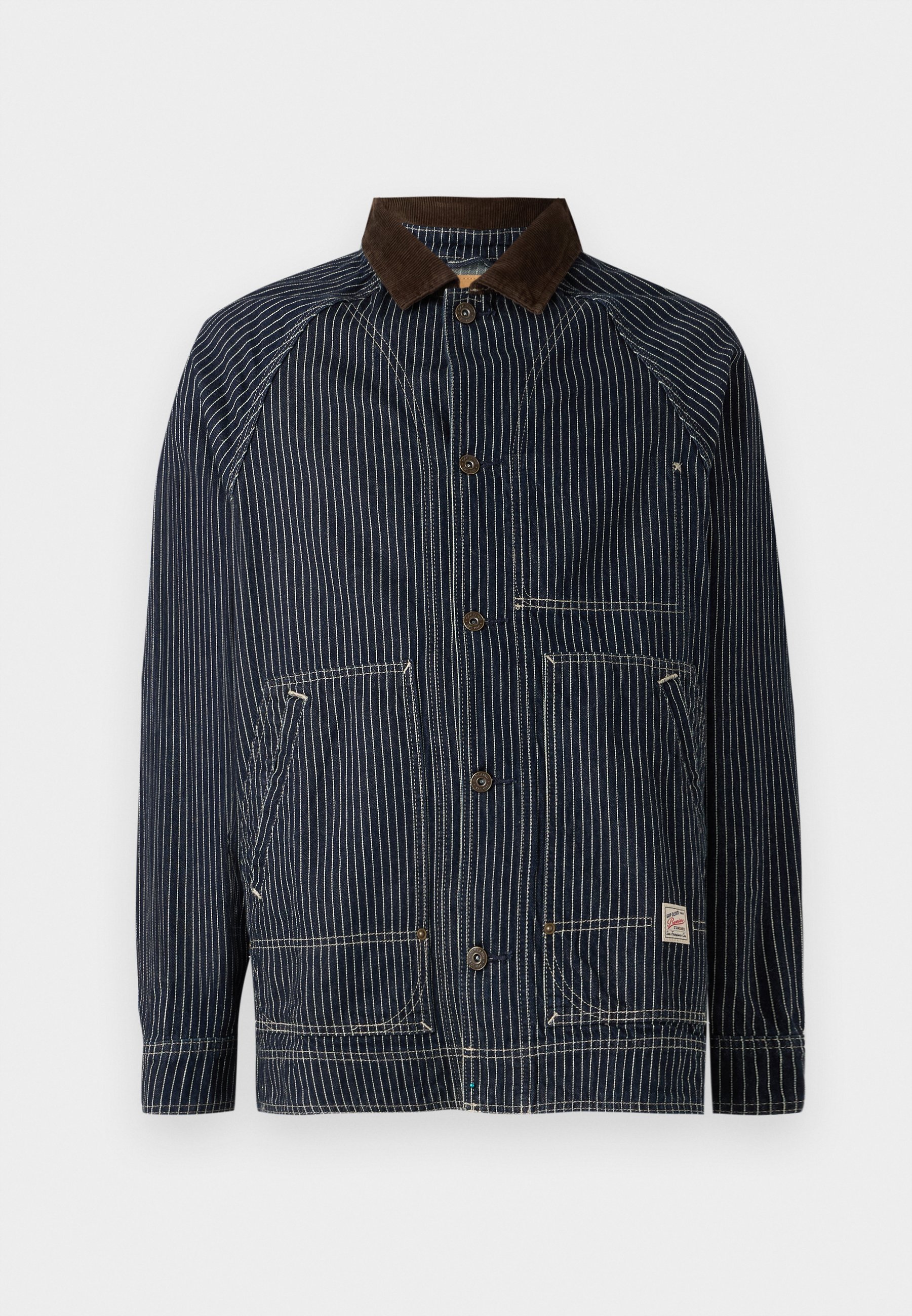 GAP LONG CHORE STRIPE - Denim jacket - dark blue - Zalando.ie