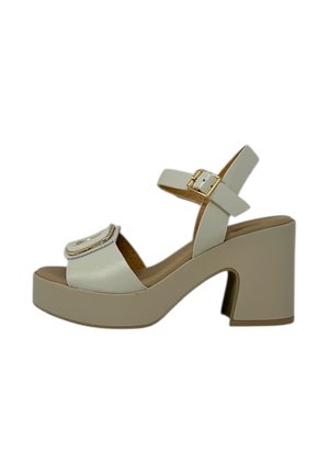 Sandali con plateau - beige