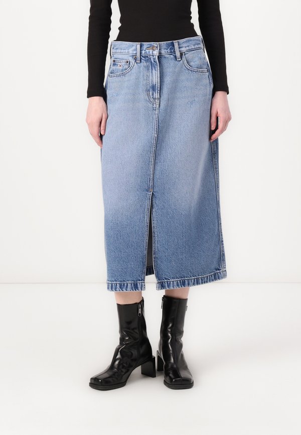 CLAIRE MIDI SKIRT - Denim skirt - denim light
