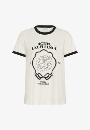 Kaffe, KAFLORA - T-Shirt print - chalk