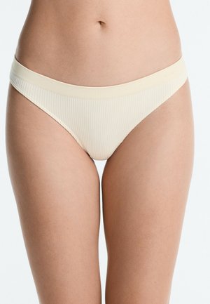 OYSHO, 3 SOFT-TOUCH SEAMLESS OPENWORK THONGS 3 PACK - Tanga - apple green