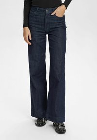 NUPARIS PANT LONG DARK DENIM BLUE - Trapézfarmer - dark denim blue