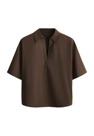 OYSHO, Bluză - mottled light brown