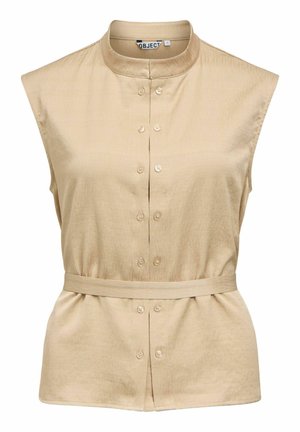 Object, WAISTCOAT MANDARIN COLLAR - Veste sans manches - humus
