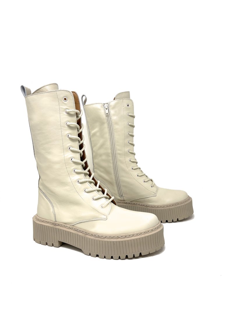 Damen Ankle Boots | HANKS Yedra Plateaustiefelette beige - FE12272 Damen Ankle Boots | HANKS Yedra Plateaustiefelette beige - FE12272