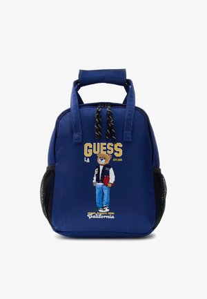 Guess MINI-RUCKSACK MIT GEDRUCKTEM BÄRENLOGO - Cartable d'école - mehrfarbig grundton blau