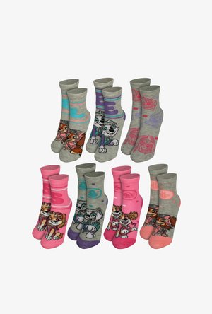 Paw Patrol, 7ER PACK PAW PATROL SOCKEN SNEAKERSOCKEN SÖCKCHEN - Socks - grau pink