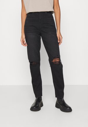 MOM JEANS - Slim fit jeans - faded black