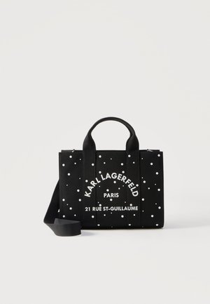 KARL LAGERFELD, SQUARE PEARLS - Geantă de pânză - black