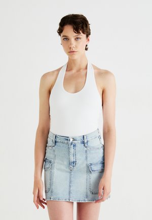 Gina Tricot HALTERNECK  - Top - white