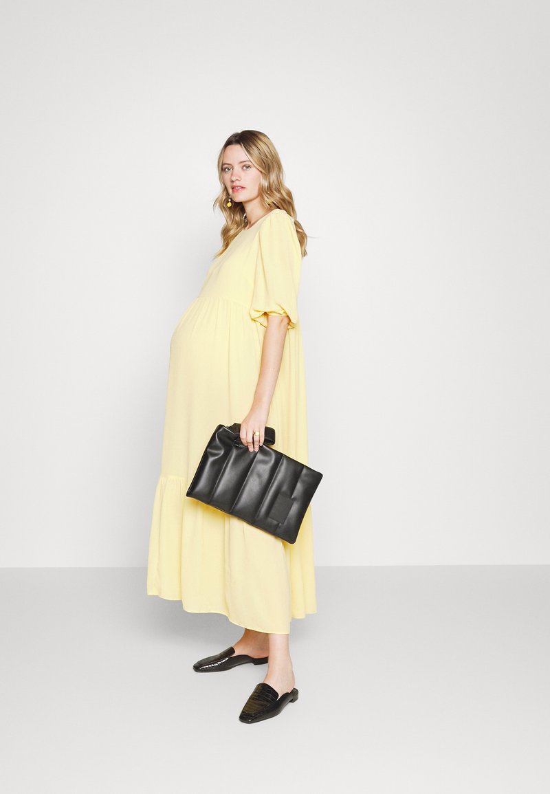 Damen Freizeitkleider | Glamorous Bloom TIERED SMOCK MIDAXI DRESS WITH PUFF SHORT SLEEVES SCOOP BACK Freizeitkleid lemon/gelb Damen Freizeitkleider | Glamorous Bloom TIERED SMOCK MIDAXI DRESS WITH PUFF SHORT SLEEVES SCOOP BACK Freizeitkleid lemon/gelb