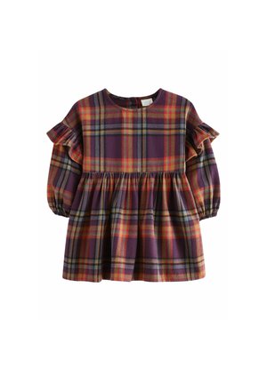 CHECK FRILL  REGULAR FIT - Vestito casual - purple