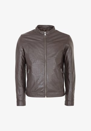 Lee Cooper Chaqueta de cuero - dark chocolate