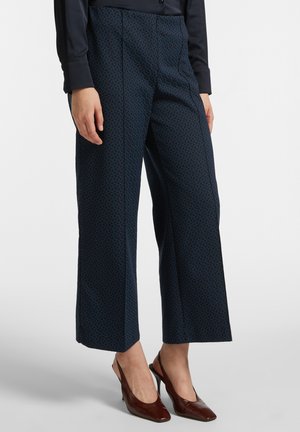 CROPPED JACQUARD - Pantalones - nero