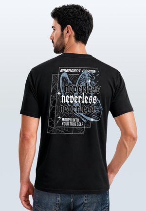 Neverless, Print T-shirt - schwarz