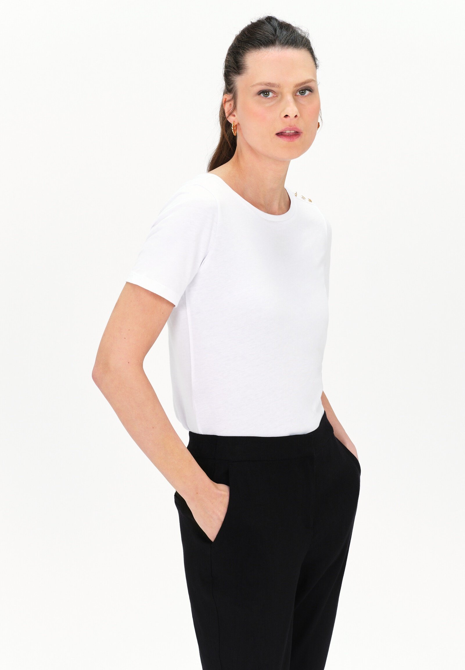 T-shirt Caroll Taille 40 - Multicouleur Coton Modal - Occasion Très Bon État