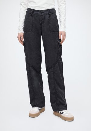 Hollister Co., ADJUSTABLE BAGGY PANT - Nohavice - dark grey