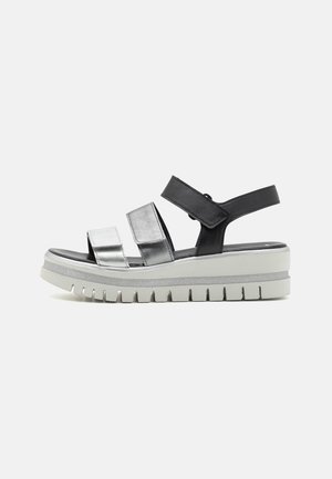 Gabor Platform sandals - silber stone schw