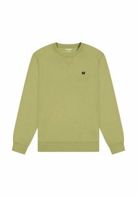 Wrangler LONG SLEEVE SIGN OFF CREW FOR REGULAR FIT - Felpa - aloe