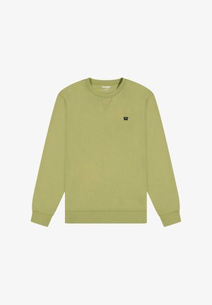 Wrangler LONG SLEEVE SIGN OFF CREW FOR REGULAR FIT - Felpa - aloe