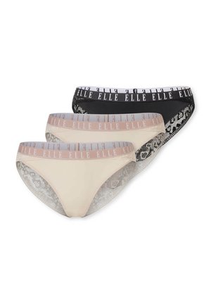 3-PACK - Briefs - black beige beige