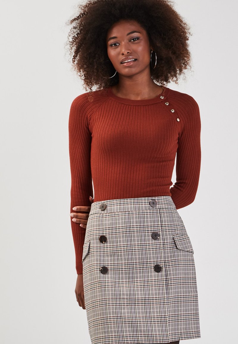 Cache Cache MIT KNÖPFEN - Pullover - orange foncé