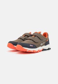 TROLLKIDS PREIKESTOLEN HIKER - Fjellsko - mocca brown/glow orange/dark navy
