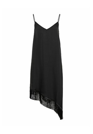 VILA, SLIP DRESS VIERUM ASYMMETRIC - Jurk - black