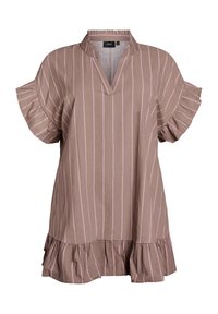 Zizzi - Blouse - fossil pink stripe Thumbnail Image 1
