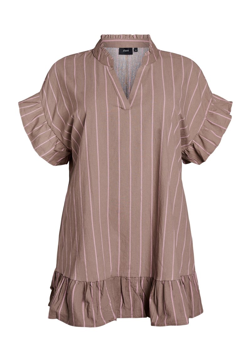 Zizzi - Blouse - fossil pink stripe, Enlarge