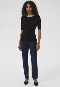 Kaffe YOKO BOATNECK - T-paita - black deep