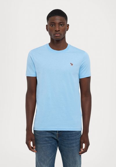 PS Paul Smith MENS SLIM FIT ZEBRA - Osnovna majica kratkih rukava - light blue