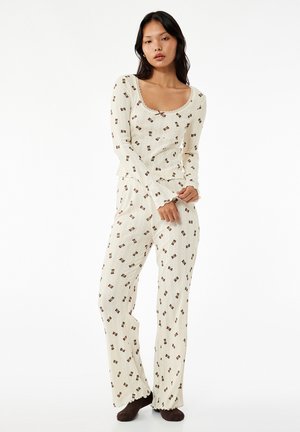 TEDDY BEAR PRINTED - Pyjamahousut/-shortsit - white