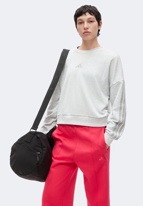 adidas ESSENTIALS 3 STRIPES - Sweatshirt - light grey heather/medium grey heather — foto 4