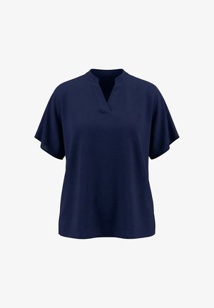 Ulla Popken, SPLIT SLEEVE RELAXED FIT BLOUSE - Blouse - marine