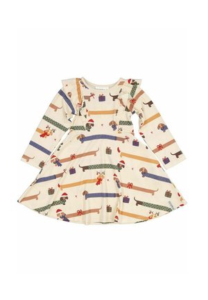 SANTA DOGS FLARED - Vardagsklänning - beige