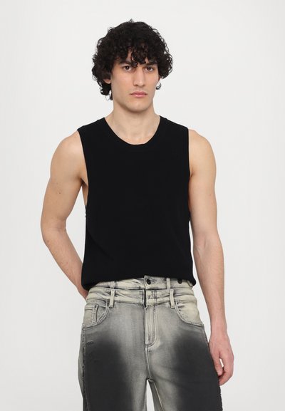 Feng Chen Wang DECONSTRUCTION UNISEX - Baggy fit teksad - black
