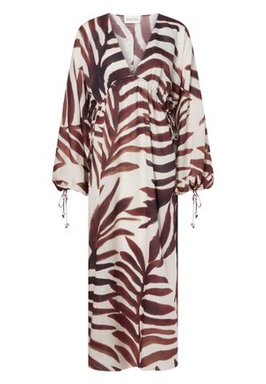 Malina, JOSELINE SHEER DRAWSTRING KAFTAN - Robe longue - burnt leaf