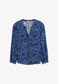 Selected, navy watercolor squares design