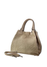 DrachenLeder GEPRÄGTES MUSTER - Sac à main - taupe beige braun