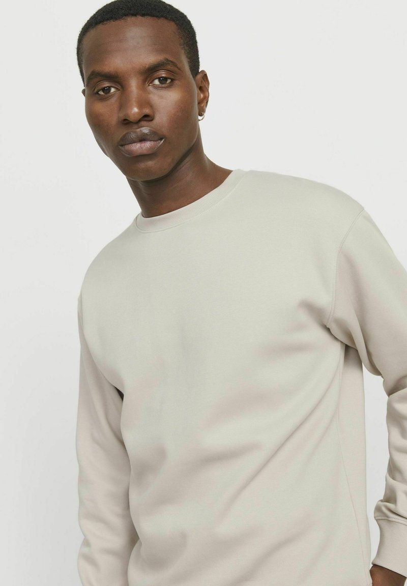 Jack Jones JJESTAR CREW NECK Sweatshirt moonbeam/off-white