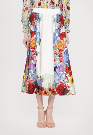 Alice + Olivia EARLA FLARE MIDI SKIRT - Gonna a campana - off white