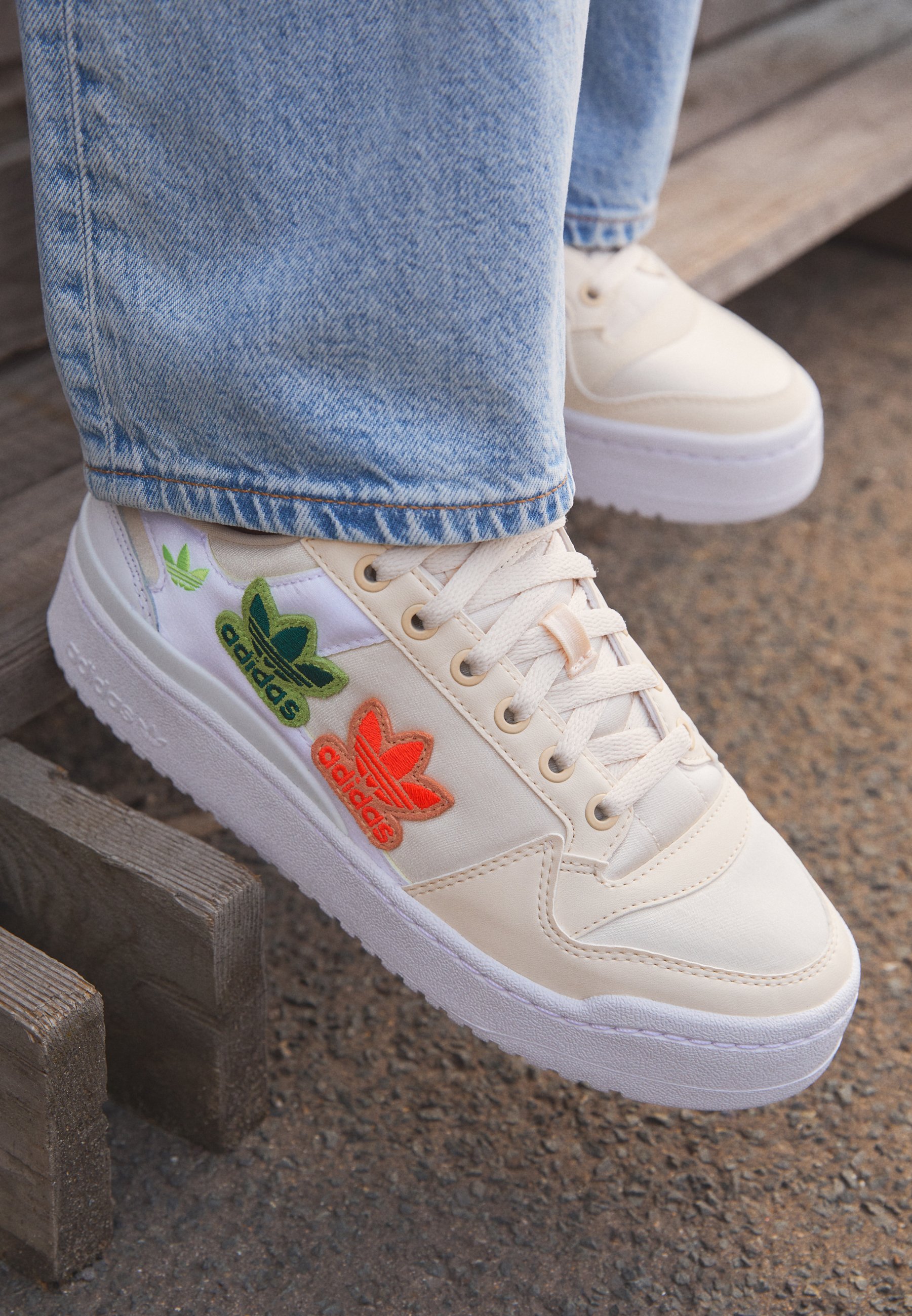 adidas Originals FORUM BOLD - Zapatillas - white/footwear white/acid orange/blanco  - Zalando.es