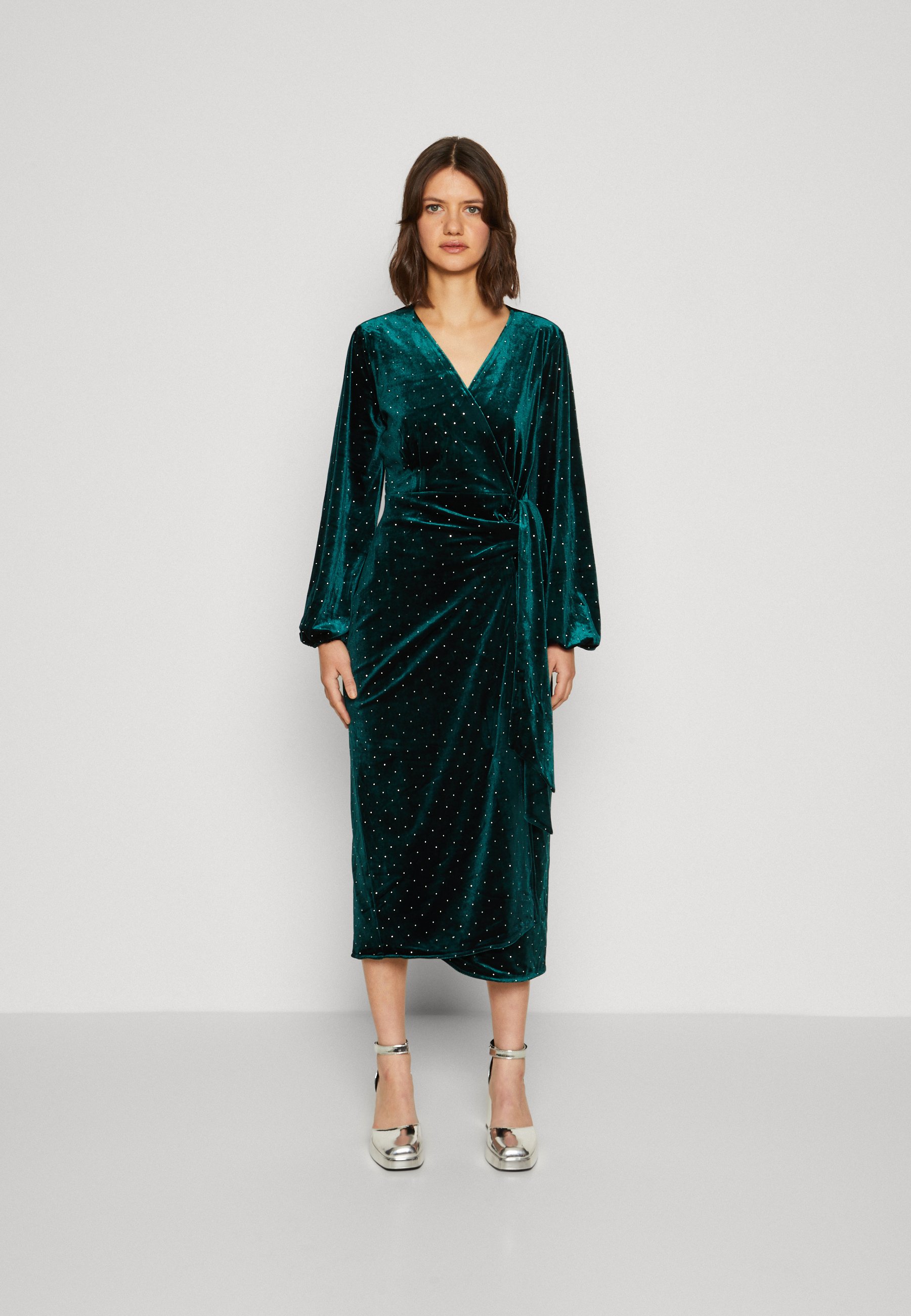 Never Fully Dressed VIOLET WRAP DRESS - Vestito elegante - green/verde - Zalando.it Never Fully Dressed VIOLET WRAP DRESS - Vestito elegante - green/verde - Zalando.it