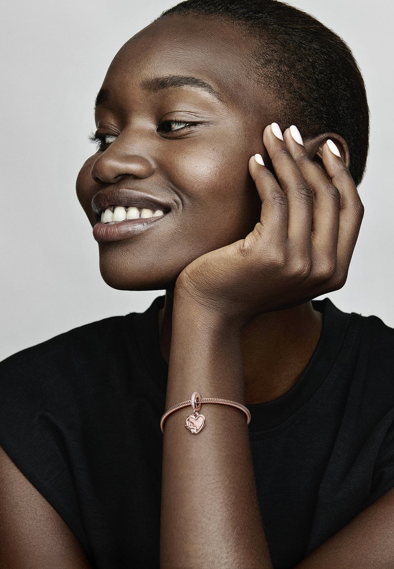 Pandora LOVE YOU INFINITY HEART DANGLE - Talizman - rose gold plated