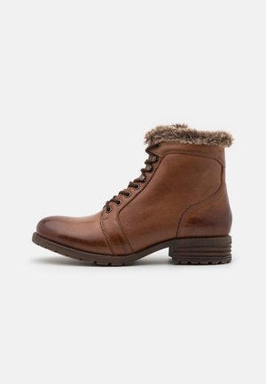 Anna Field Bottines à lacets - cognac