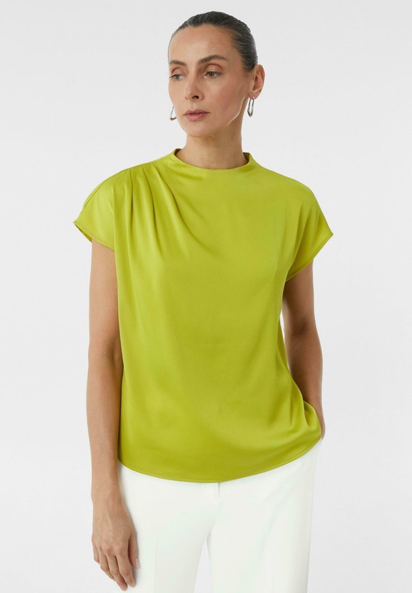 HOCHGESCHLOSSENE MIT RAFFUNG - Bluse - kiwigrün