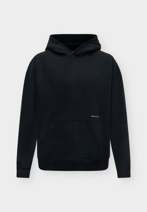 Hollister Co., LOGO BOXY - Φούτερ με κουκούλα - black