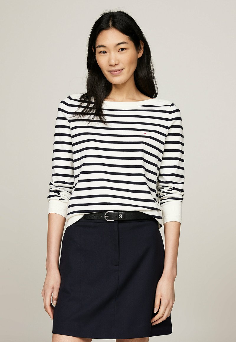 Tommy Hilfiger STITCH BOAT - Maglione - ivory petal  desert sky stp